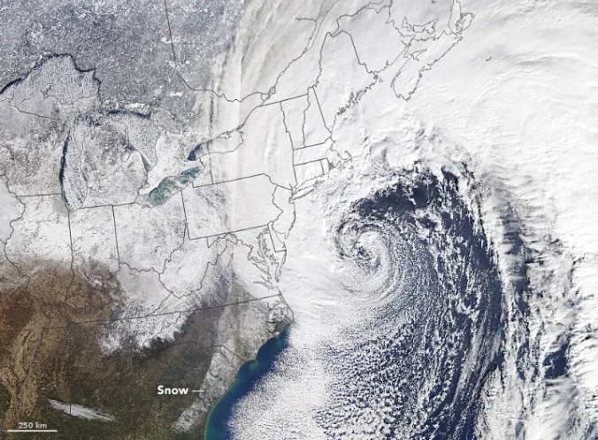 Powerful nor'easter hits Danvers, New England.